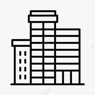 建筑物城市办公室图标图标