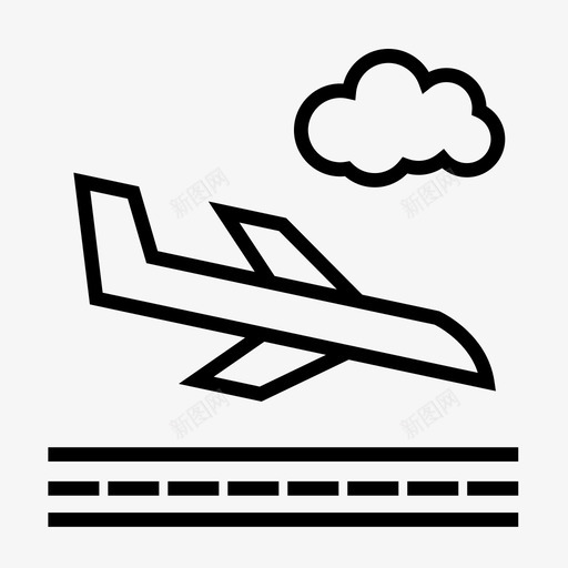 抵达航空航班图标svg_新图网 https://ixintu.com 抵达 机场图标 着陆 航班 航空 陆地