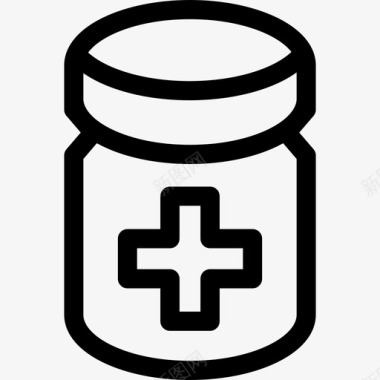 药丸罐医疗公共场所概述图标图标