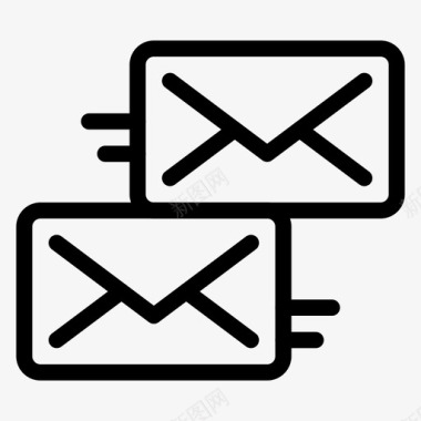 营销帐户电子邮件图标图标