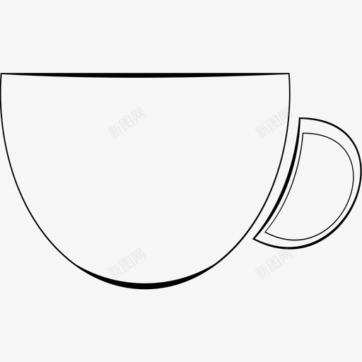 茶杯陶器餐具图标svg_新图网 https://ixintu.com 器皿 茶杯 陶器 餐具