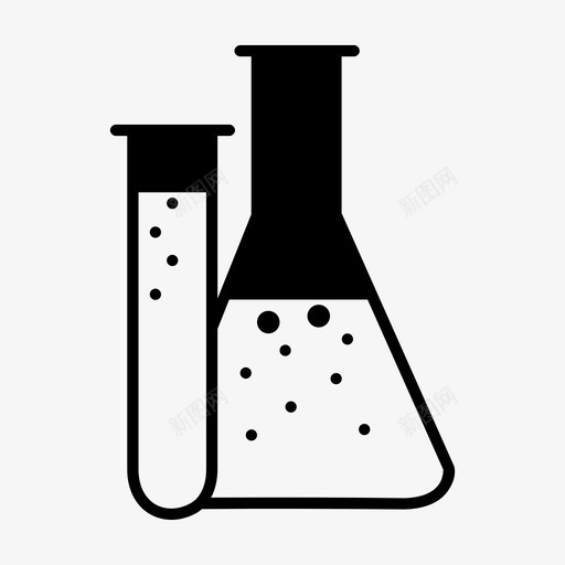 化学实验玻璃器皿图标svg_新图网 https://ixintu.com 分子 化学 实验 玻璃器皿 科学 试管