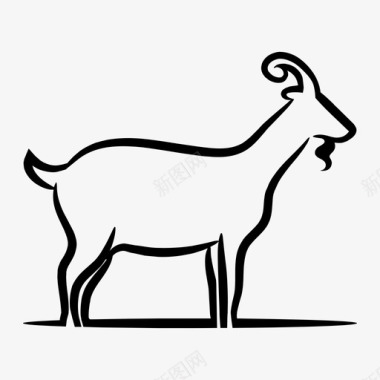 山羊动物绵羊图标图标