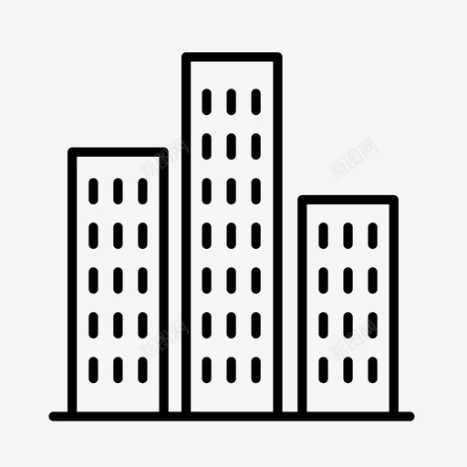 建筑物城市高层建筑图标svg_新图网 https://ixintu.com 城市 塔楼 建筑物 摩天大楼 高层建筑