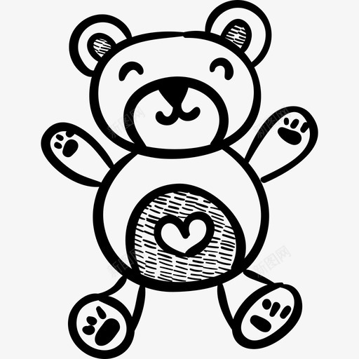 浪漫的泰迪熊招牌情人节礼物图标svg_新图网 https://ixintu.com 情人节礼物 招牌 浪漫的泰迪熊