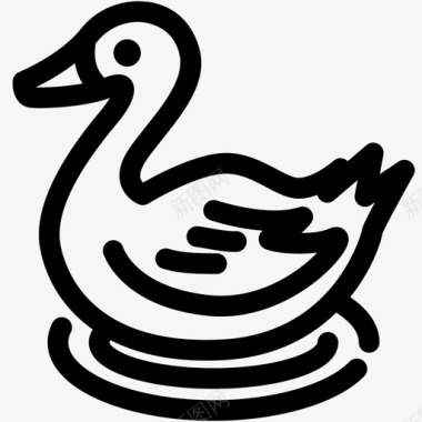 鸭浴鸭橡胶鸭图标图标