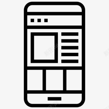 网页智能手机用户界面图标图标
