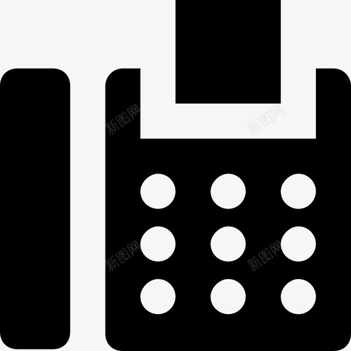 传真机固定电话办公用品图标svg_新图网 https://ixintu.com 传真机 办公用品 固定电话 网络和通信材料字形图标