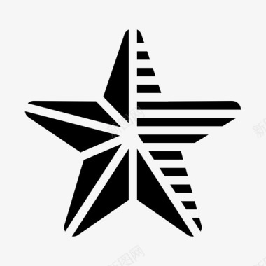 星星旗帜独立日图标图标