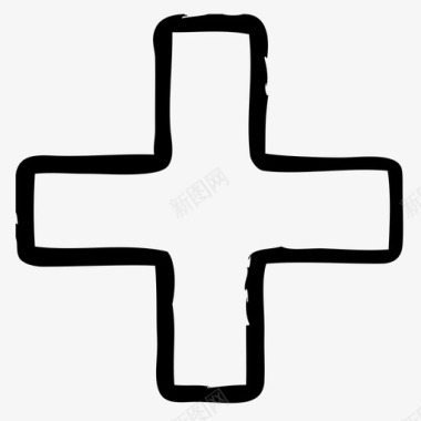 十字架救护车诊所图标图标