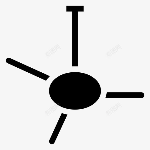 风扇空气电器图标svg_新图网 https://ixintu.com 冷却器 手套 电器 电子符号图标 空气 通风机 风扇