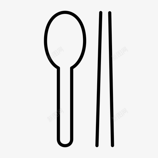 勺子和筷子食物厨房图标svg_新图网 https://ixintu.com 勺子和筷子 厨房 食物