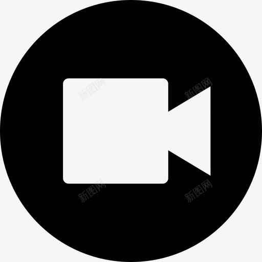 摄像机录音机透明圆形黑色电脑图标svg_新图网 https://ixintu.com 录音机 摄像机 透明圆形黑色电脑