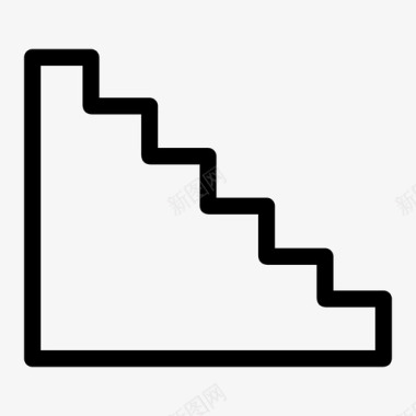 楼梯攀爬台阶图标图标