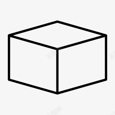 立方体盒子立方体形状图标图标