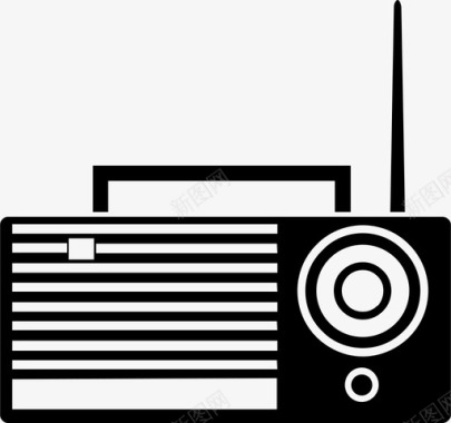 收音机古董广播图标图标