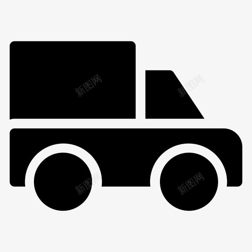 卡车汽车送货图标svg_新图网 https://ixintu.com 卡车 旅行 汽车 物流 车辆 运输字形图标 送货