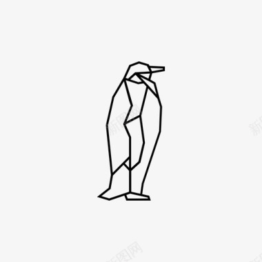 企鹅南极洲鸟图标图标