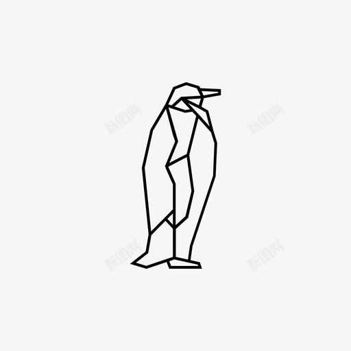 企鹅南极洲鸟图标svg_新图网 https://ixintu.com 不会飞 企鹅 几何 几何动物 南极洲 皇帝 鸟