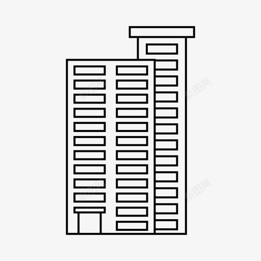 建筑公寓公寓楼图标svg_新图网 https://ixintu.com 住宅楼 公寓 公寓楼 城市景观 建筑