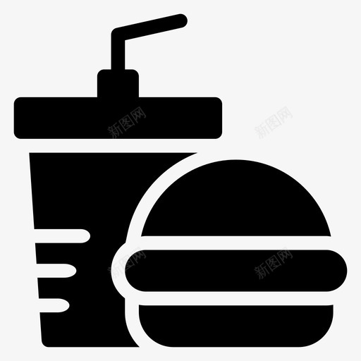 汉堡吃快餐图标svg_新图网 https://ixintu.com 吃 垃圾食品 快餐 汉堡 汉堡包 酒店餐厅图标