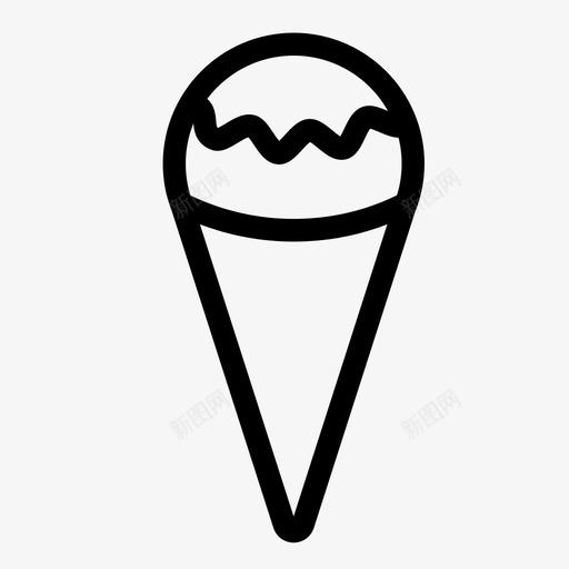 冰淇淋甜点冰淇淋蛋卷图标svg_新图网 https://ixintu.com 冰淇淋 冰淇淋蛋卷 甜点 糖果