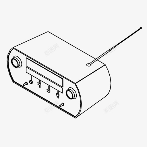 收音机音乐调谐器电台图标svg_新图网 https://ixintu.com 复古 复古收音机 收音机 晶体管 电台 音乐调谐器