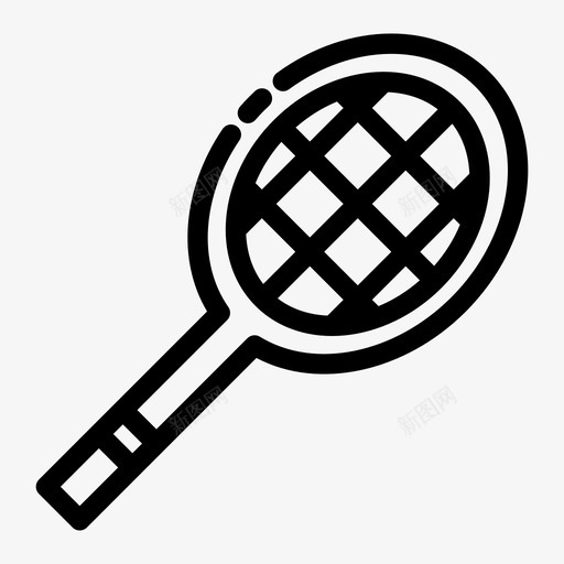 网球羽毛球球拍图标svg_新图网 https://ixintu.com 球拍 网球 羽毛球 运动
