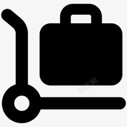 单程行李行李车行李手推车图标高清图片