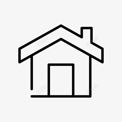 家建筑物房子图标svg_新图网 https://ixintu.com 学习 家 建筑物 房产 房地产 房子