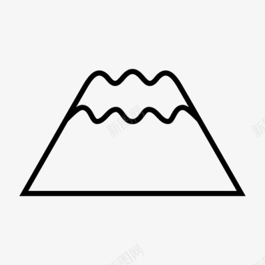 富士山标志性地标自然奇观图标图标