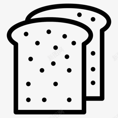 面包房晚餐食物图标图标