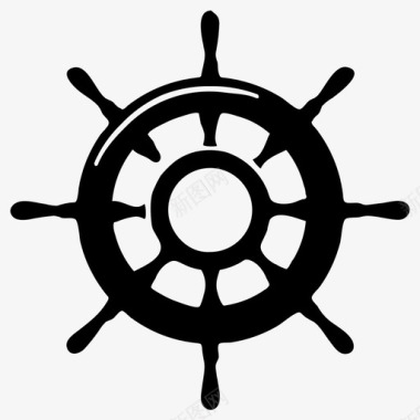 船轮舵航海图标图标