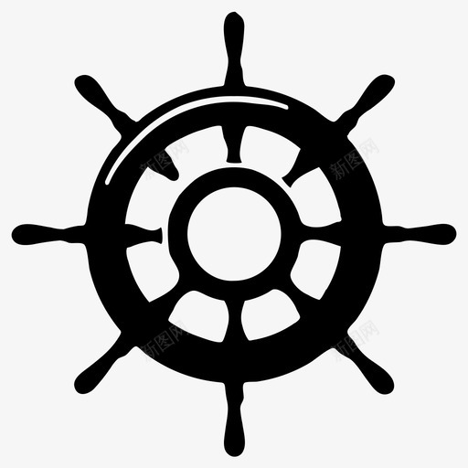 船轮舵航海图标svg_新图网 https://ixintu.com 方向盘 活版海盗图标 海盗 海盗船 航海 舵 船轮