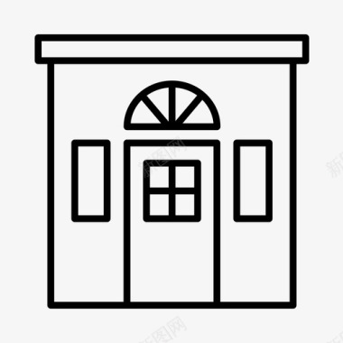 店面建筑零售图标图标