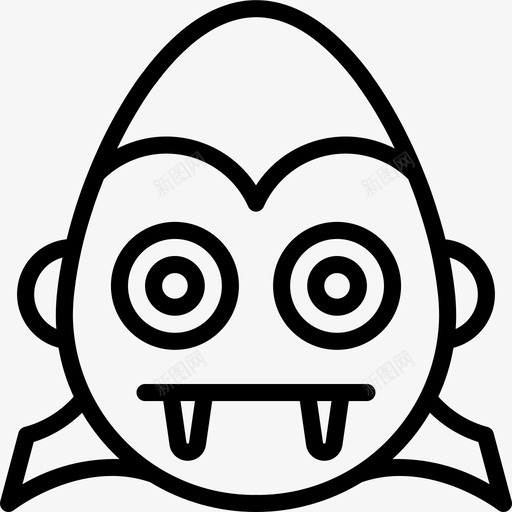 德古拉表情脸震惊图标svg_新图网 https://ixintu.com 吸血鬼 德古拉表情 脸 震惊