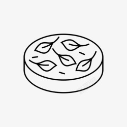 茶叶堆茶叶研磨药草图标高清图片