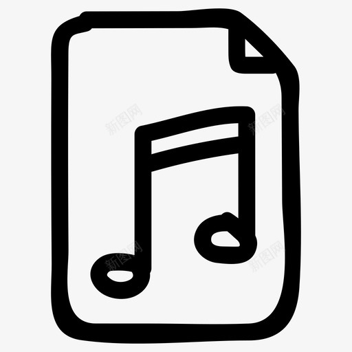 音乐文件音频格式图标svg_新图网 https://ixintu.com 信息 声音 格式 音乐文件 音乐音频和视频手绘 音频