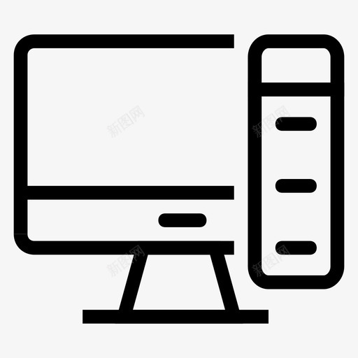 计算机设备pc图标svg_新图网 https://ixintu.com pc 处理器 屏幕 技术 电子线路图标 计算机 设备