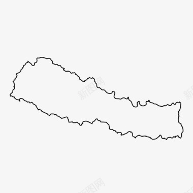 尼泊尔地图亚洲国家图标图标