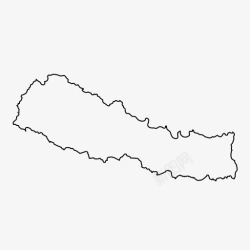 尼泊尔国家尼泊尔地图亚洲国家图标高清图片