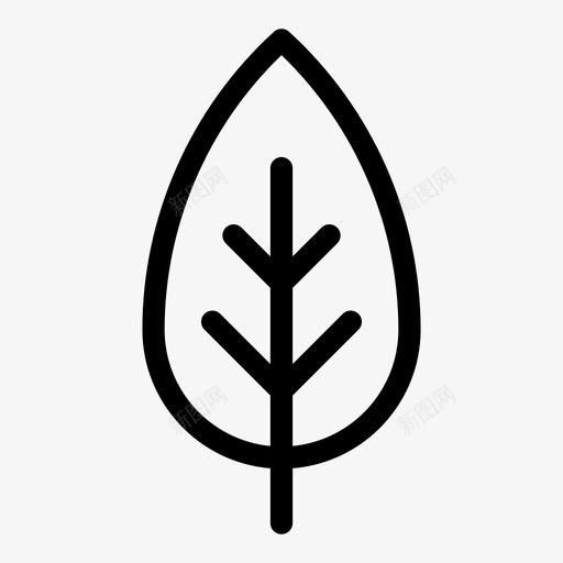 叶生物自然图标svg_新图网 https://ixintu.com 叶 树 植物 生物 自然