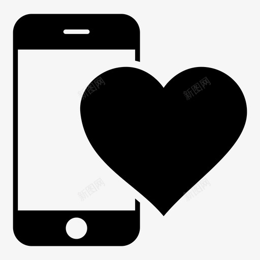 智能手机心最爱爱的心图标svg_新图网 https://ixintu.com 可爱 情人节庆祝 智能手机心 最爱 爱的心 留言