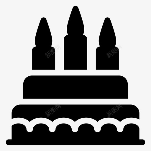 生日蛋糕蜡烛圣诞节图标svg_新图网 https://ixintu.com 圣诞节 甜食 生日蛋糕 蜡烛 酒店餐厅雕文图标 食物