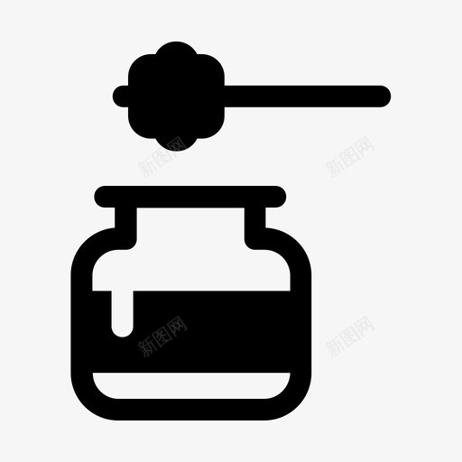 蜂蜜罐子甜食图标svg_新图网 https://ixintu.com 甜食 罐子 蜂蜜 食物