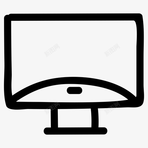 显示器桌面设备图标svg_新图网 https://ixintu.com 多媒体手绘 屏幕 显示器 桌面 电视 设备