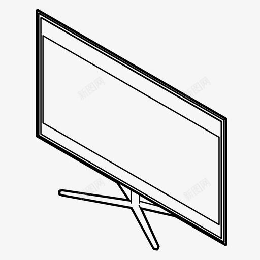 电视娱乐监视器图标svg_新图网 https://ixintu.com 娱乐 屏幕 手表 电视 监视器