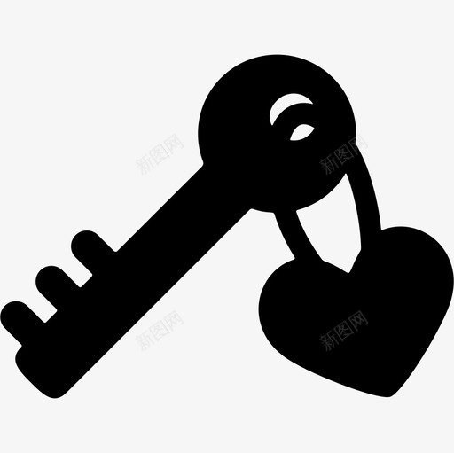 钥匙带心形钥匙扣标牌做我的情人图标svg_新图网 https://ixintu.com 做我的情人 标牌 钥匙带心形钥匙扣