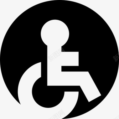 轮椅可接近通道图标图标