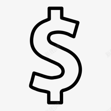 美元符号银行收入图标图标
